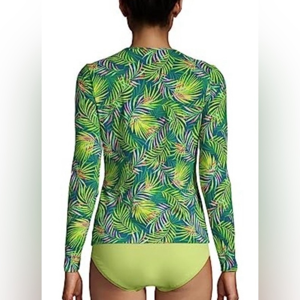 Lands End Swim Tee Rashguard Sun Protection - Picture 2 of 7